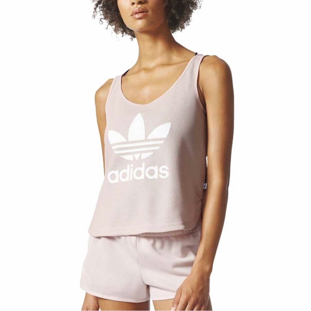 ADIDAS ORIGINALS LOOSE TREFOIL CROP TANK TOP